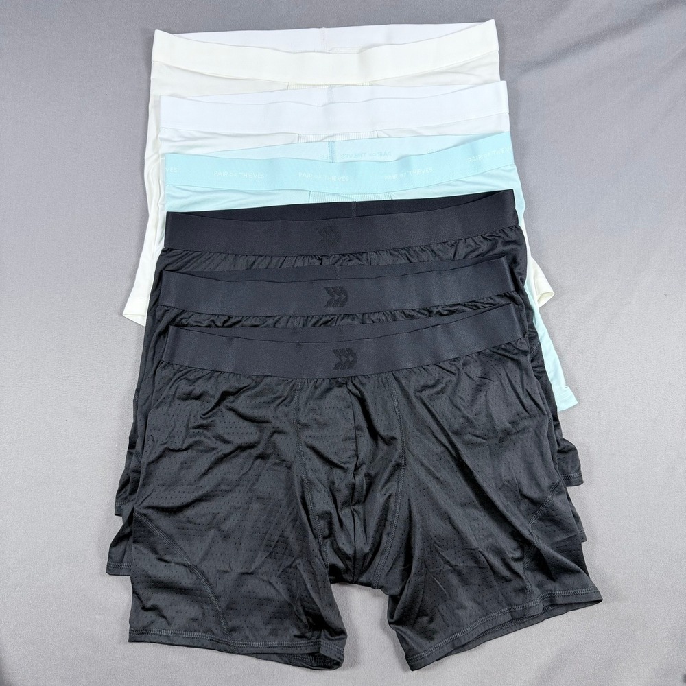 Pair of Thieves All in Motion Mens L Multicolor Polyester Boxer Briefs 6pk Mesh